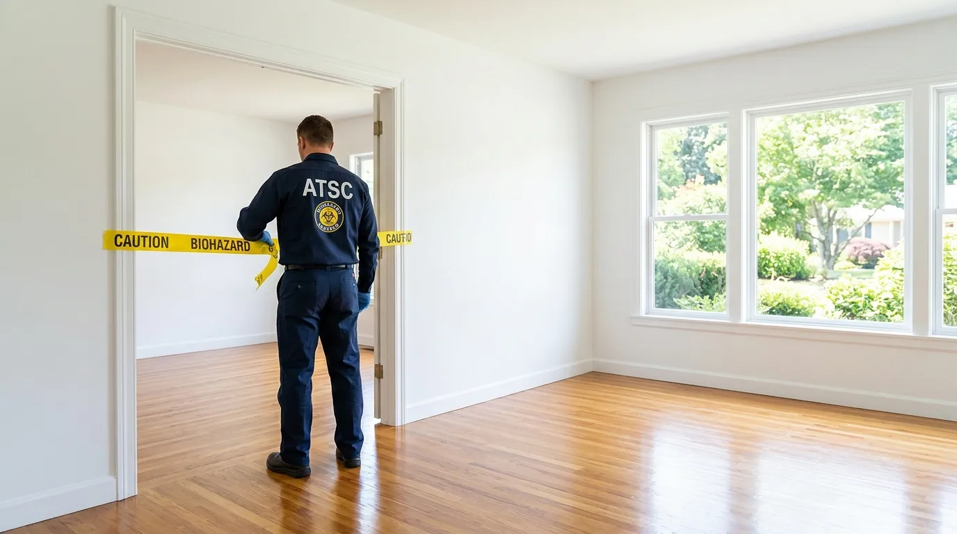 Certified biohazard cleanup crew performing Crime Scene Cleanup in Westlake